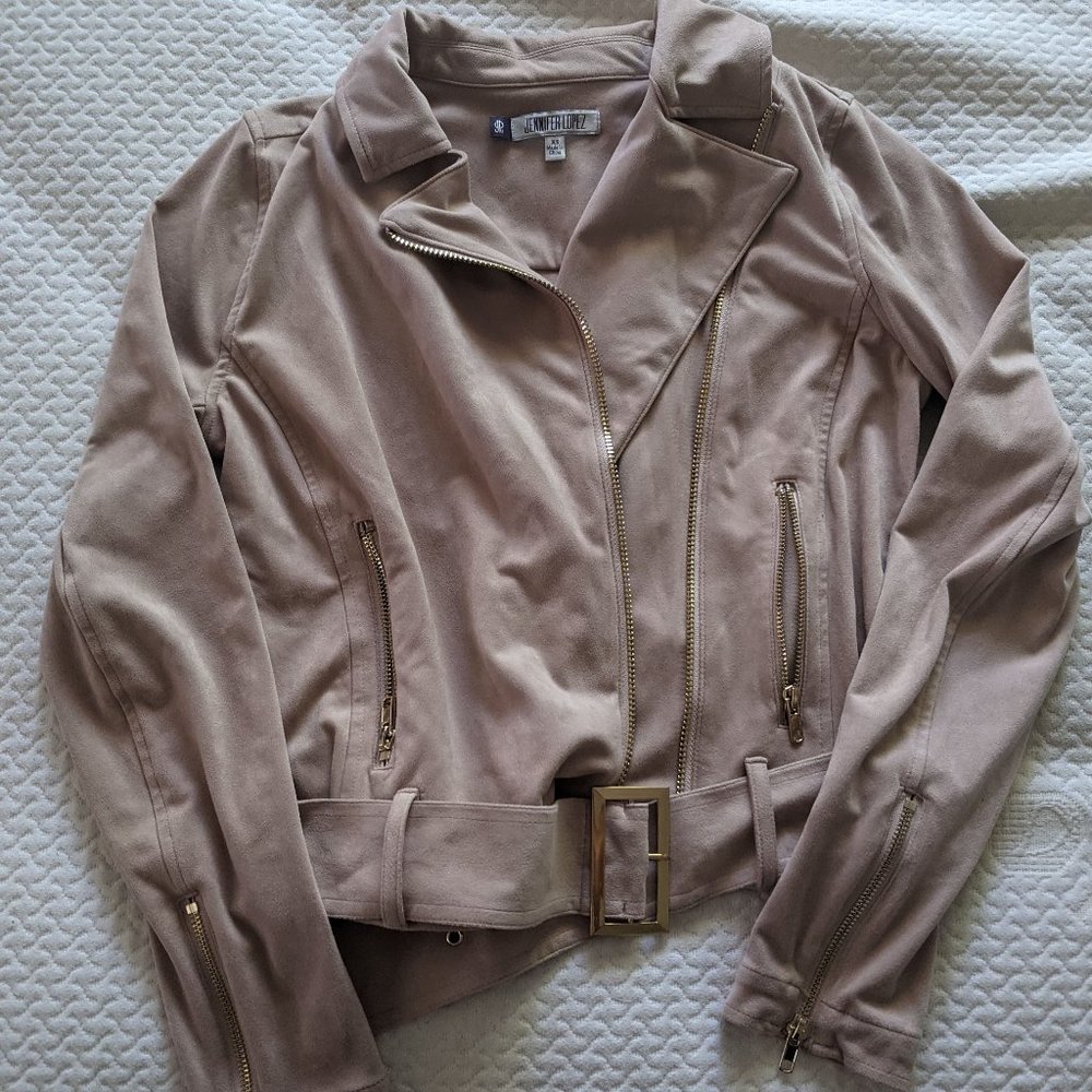 Jennifer Lopez Suede Motorcycle Jacket NWOT